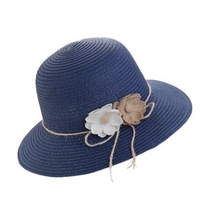 Visland Fashion Flower Wide Brim Caps  Beach Sun Protective Hat NWOT